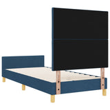 Blue Bed Frame 90X190 Cm Fabric