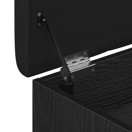 Storage Bench Black Oak 80X40X45 Cm Engineered Wood
