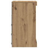 Sideboard With Led Lights Artisan Oak 41X37X67 Cm