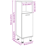 Bathroom Cabinet Black Oak Engineered Wood With Black Oak Finish