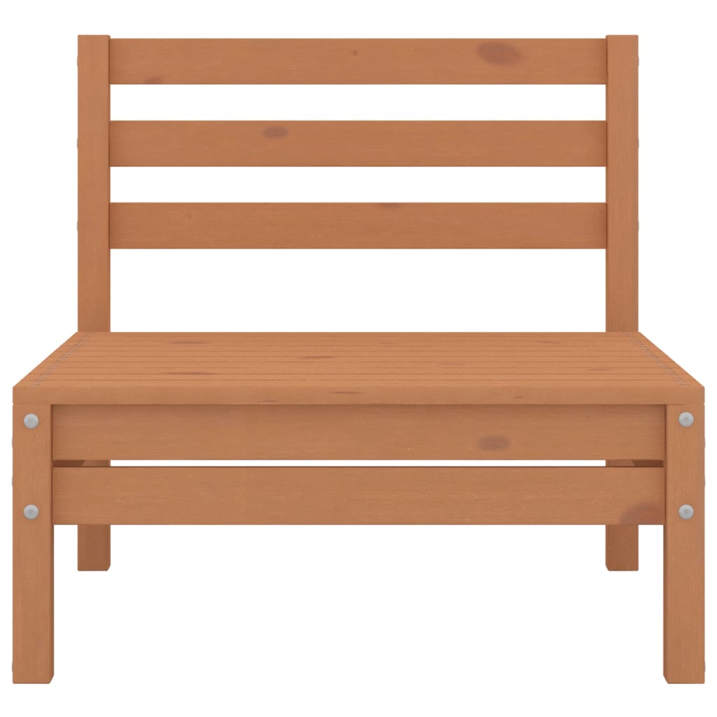6 Piece Garden Lounge Set Honey Brown Solid Pinewood