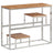 Console Table Silver Stainless Steel and Solid Wood Reclaimed