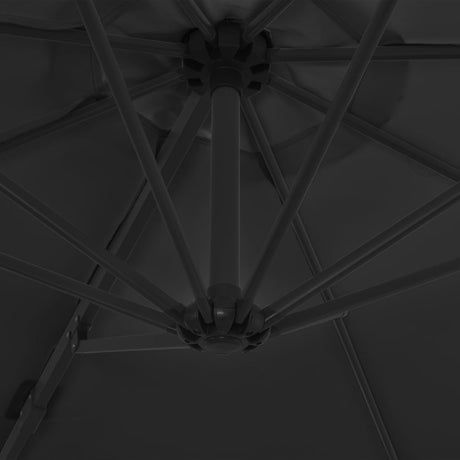 Garden Parasol with Portable Base Anthracite