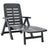 Folding Sun Lounger Plastic White