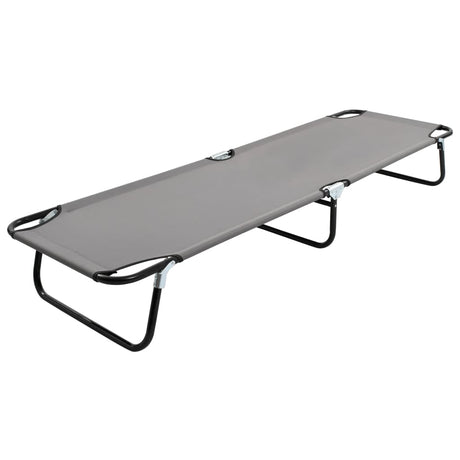 Folding Sun Lounger Steel Pink