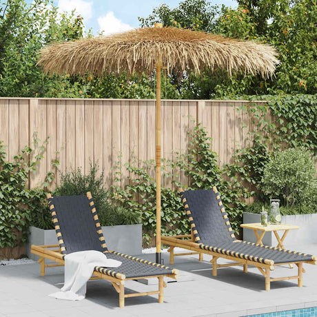 Bamboo Garden Parasol 270 cm with Banana Leaf Roof