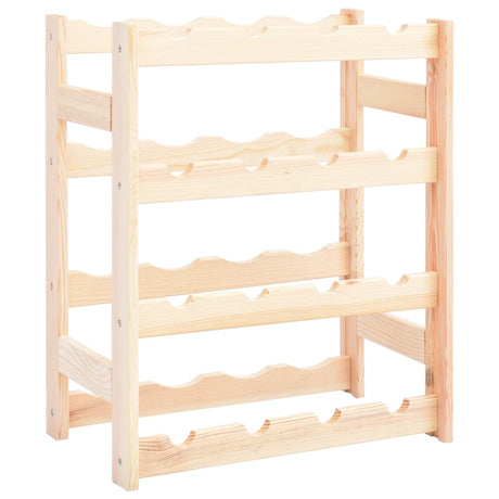 Wine Rack for 12 Bottles Brown Solid Wood Pine