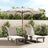 Garden Parasol with Wooden Pole Black 299x240 cm