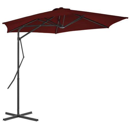 Garden Parasol with Steel Pole 300 cm Taupe
