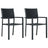 Garden Chairs 2 pcs Black Plastic Rattan Look