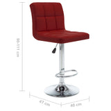 Bar Stools 2 pcs Wine Red Faux Leather