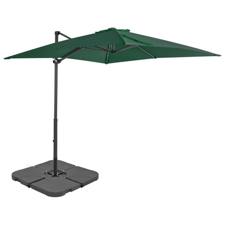 Garden Parasol with Portable Base Green