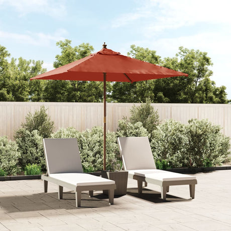 Garden Parasol with Wooden Pole Anthracite 198x198x231 cm