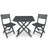 3 Piece Folding Bistro Set Plastic Green