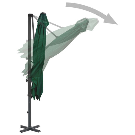 Garden Parasol with Portable Base Green