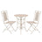 3 Piece Bistro Set Steel White