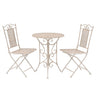 3 Piece Bistro Set Steel White