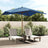 Garden Parasol with Wooden Pole Terracotta 300x300x273 cm