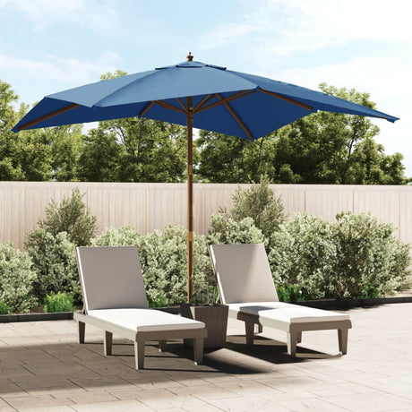 Garden Parasol with Wooden Pole Terracotta 300x300x273 cm