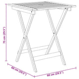 3 Piece Folding Garden Dining Set Solid Acacia Wood
