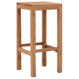 Bar Stools 2 pcs Solid Teak Wood