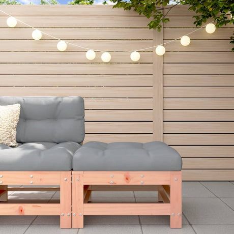 Garden Footstool with Cushion Honey Brown Solid Wood Pine