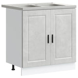 Sink Base Cabinet &quot;Porto&quot; With Sink Concrete Grey 80X46X84,5 Cm Engineered Wood
