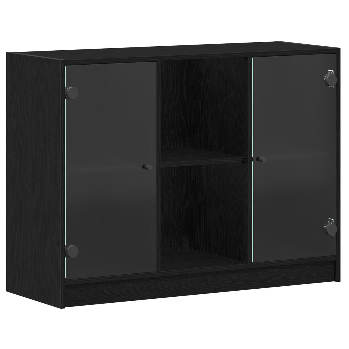 Sideboard Black Oak 102X37X75,5 Cm Engineered Wood