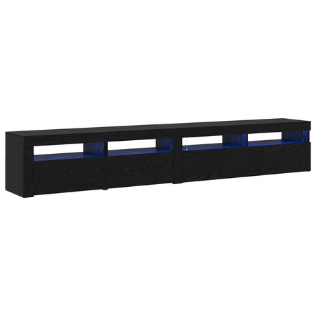 Tv Cabinets 2 Pcs With Led Lights Engineered Wood,  Tv Cabinet With Led 120X35X40 Cm Engineered Wood