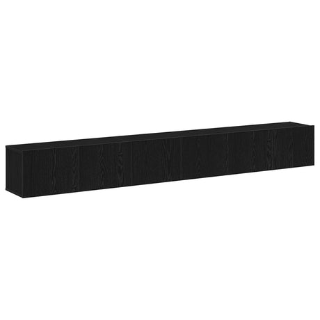 3 Piece Tv Cabinet Set Black Engineered Wood