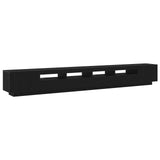 Tv Stand With Led Lights - Black Oak - 300X35X40 Cm - Made From Engineered Wood