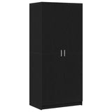 Wardrobe Black Oak 80X51X180 Cm Engineered Wood