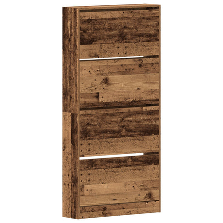 Shoe Cabinet Old Wood Engineered Wood 80 X 21 X 163.5 Cm Durable