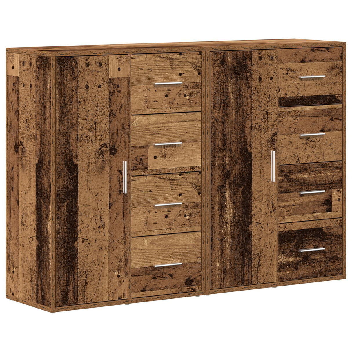 Sideboards 2 Pcs Old Wood 60X31X84 Cm Engineered Wood