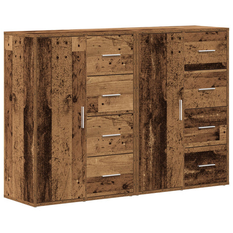 Sideboards 2 Pcs Old Wood 60X31X84 Cm Engineered Wood