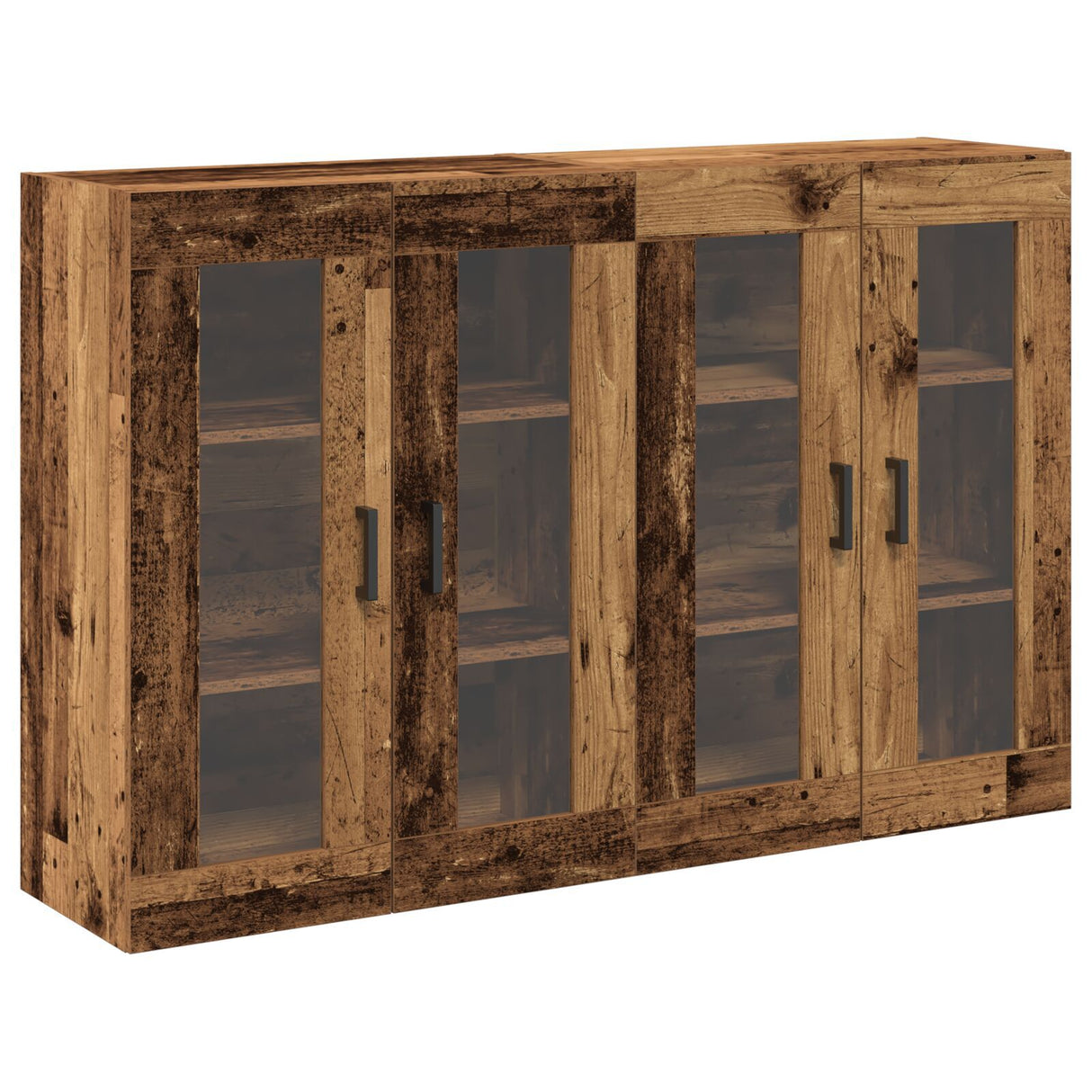 Wall Mounted Cabinets 2 Pcs Old Wood 69,5X34X90 Cm Engineered Wood