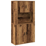 Highboard Old Wood 80X33X150 Cm Engineered Wood