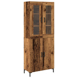 Sideboard With Wall Cabinet Old Wood Engineered Wood