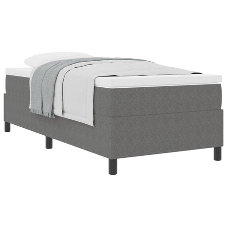 Box Spring Bed With Mattress Light Grey 80X200 Cm Corduroy Fabric