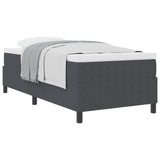 Box Spring Bed With Mattress Dark Grey 80X200 Cm Corduroy Fabric