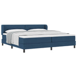 Box Spring Bed With Mattress Blue 200X200 Cm Fabric