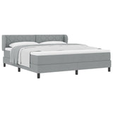 Box Spring Bed With Mattress Light Grey 180X200 Cm Fabric