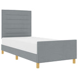 Bed Frame Light Grey 80X200 Cm Fabric