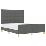 Bed Frame Dark Grey 160X200 Cm Fabric