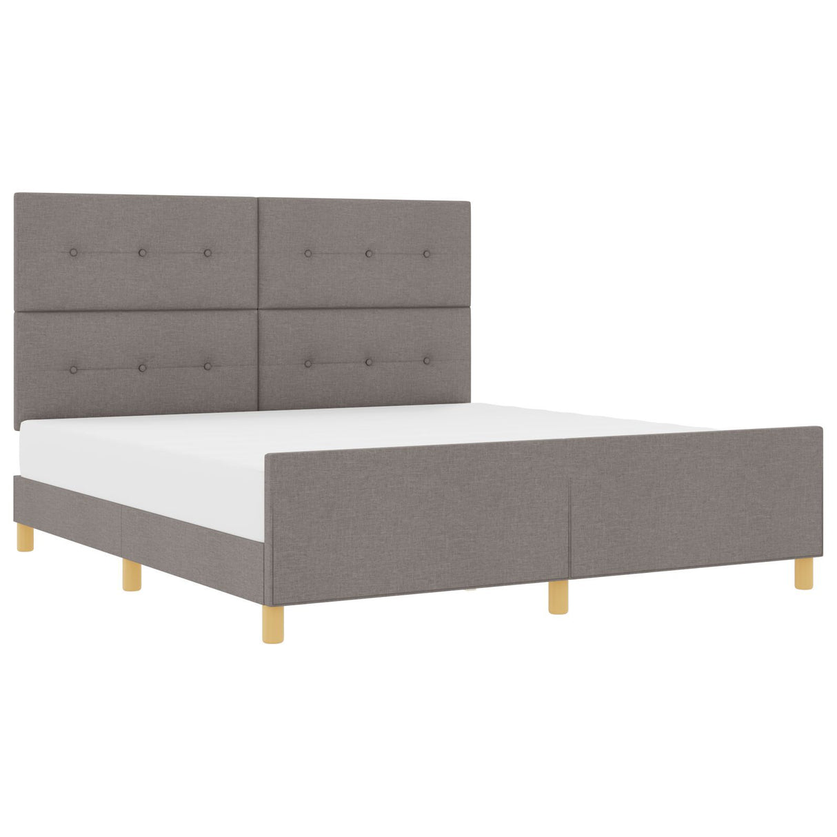 Bed Frame Taupe 180X200 Cm Fabric