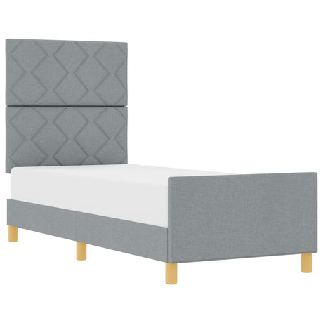 Bed Frame Light Grey 80X200 Cm Fabric