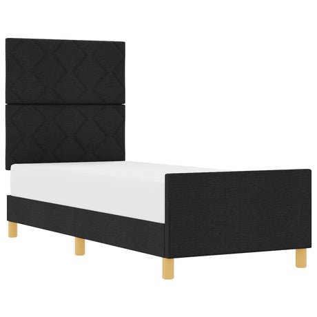 Bed Frame Black 80X200 Cm Fabric