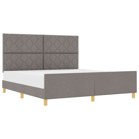 Bed Frame In Taupe, 180X200 Cm, Fabric