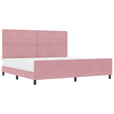 Pink Velvet Bed Frame 200X200 Cm