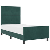 Dark Green Velvet Bed Frame 80X200 Cm